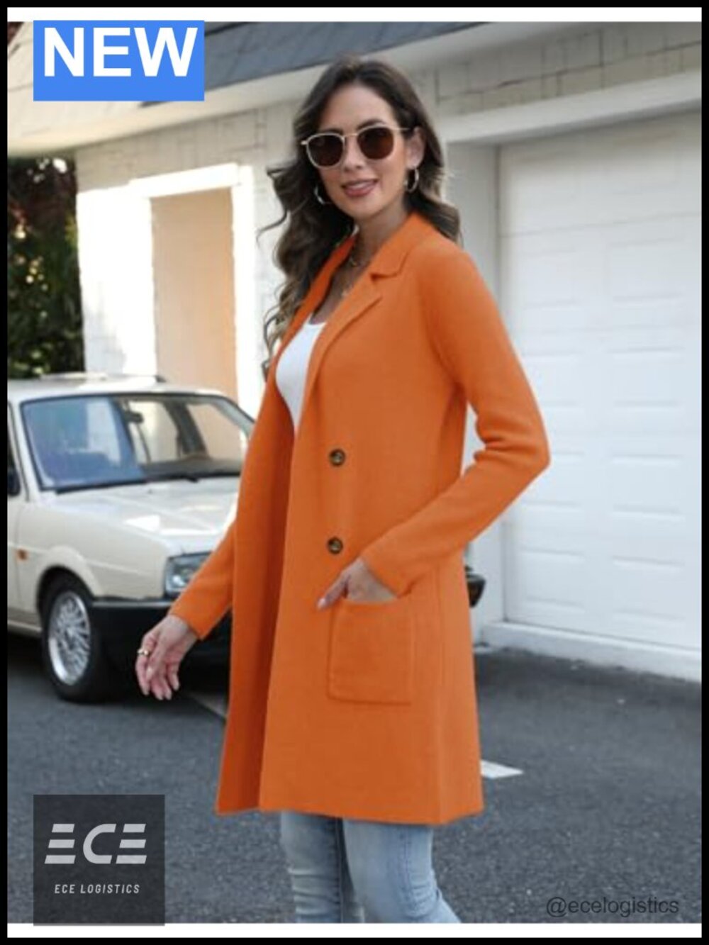 Open Front Long Cardigan Sweater Coatigan with Pockets